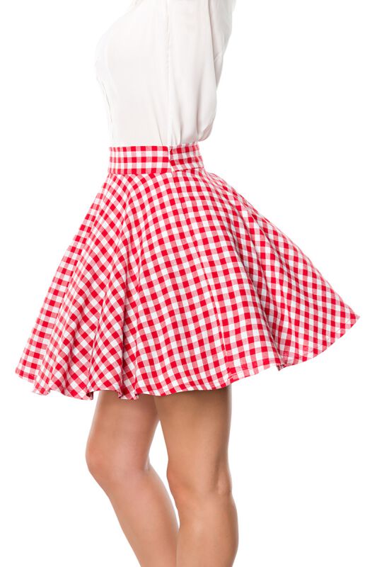 Gothicana By Emp "Short Swing Skirt" Mini Skirt Red-white By Belsira