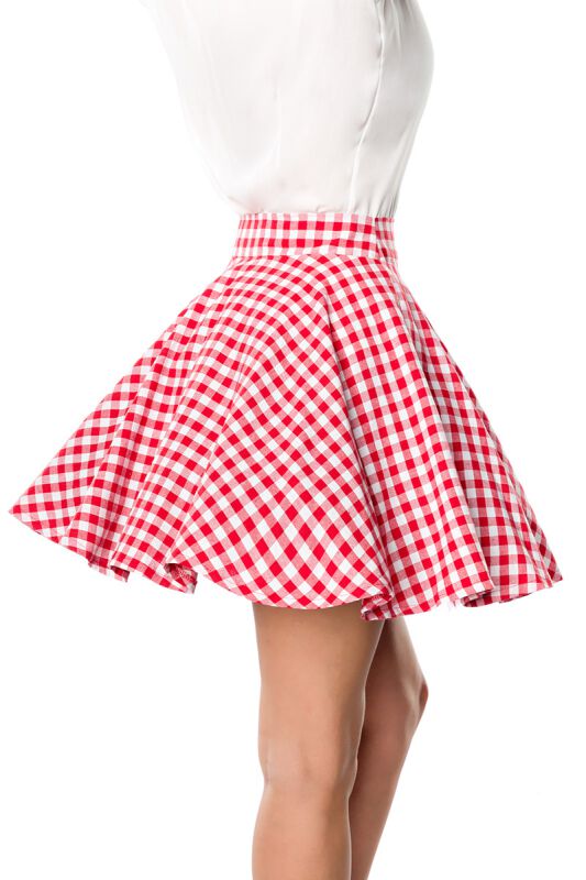 Gothicana By Emp "Short Swing Skirt" Mini Skirt Red-white By Belsira