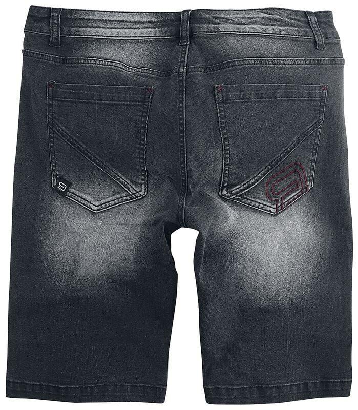 Gothicana By Emp "Shorts With Biker Details" Shorts Black By RED By EMP