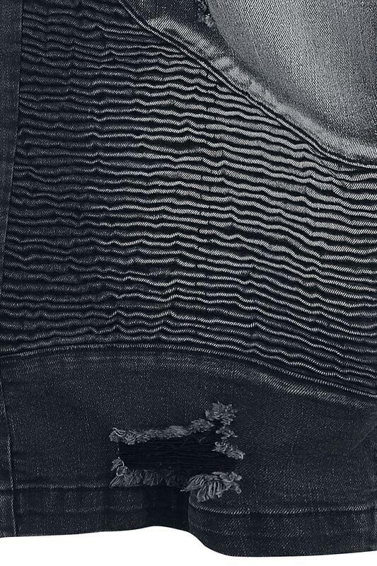 Gothicana By Emp "Shorts With Biker Details" Shorts Black By RED By EMP