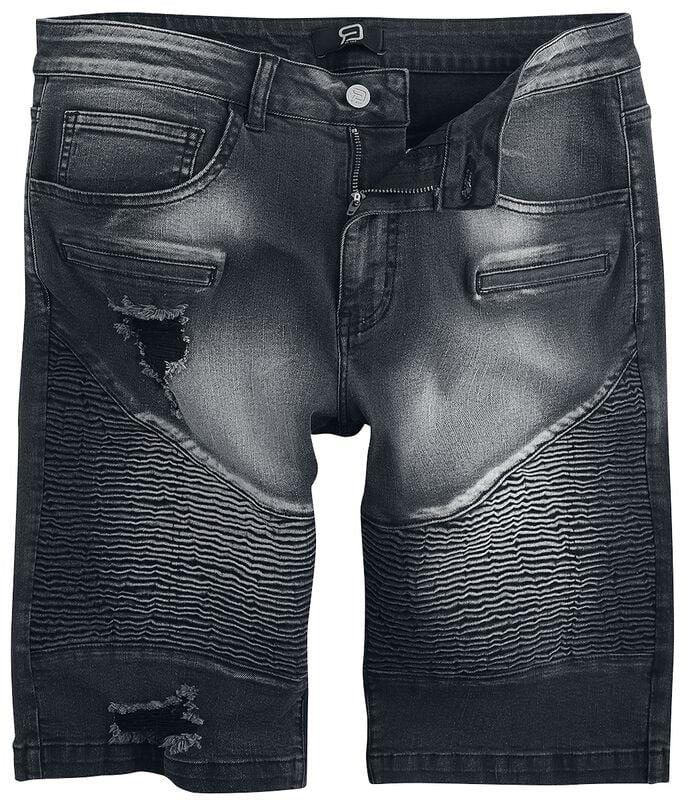 gothicana by emp "Shorts With Biker Details" Shorts black by RED by EMP
