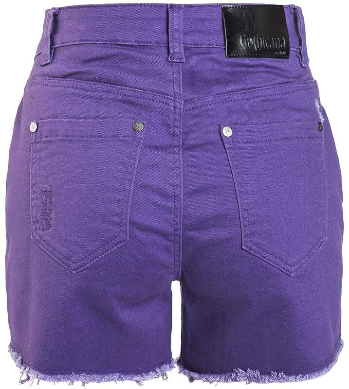 Gothicana By Emp "Shorts With Lace Trim" Hot Pants Lilac By Gothicana By EMP