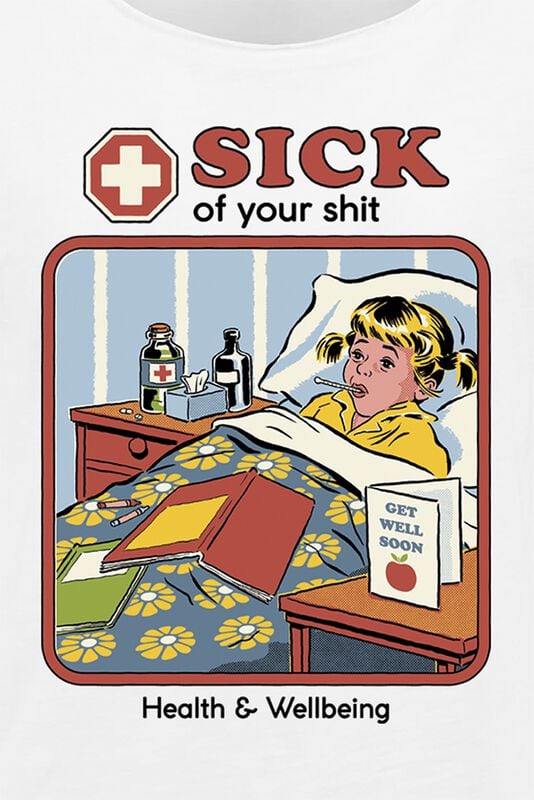 Gothicana By Emp "Sick Of Your Shit" T-Shirt White By Steven Rhodes