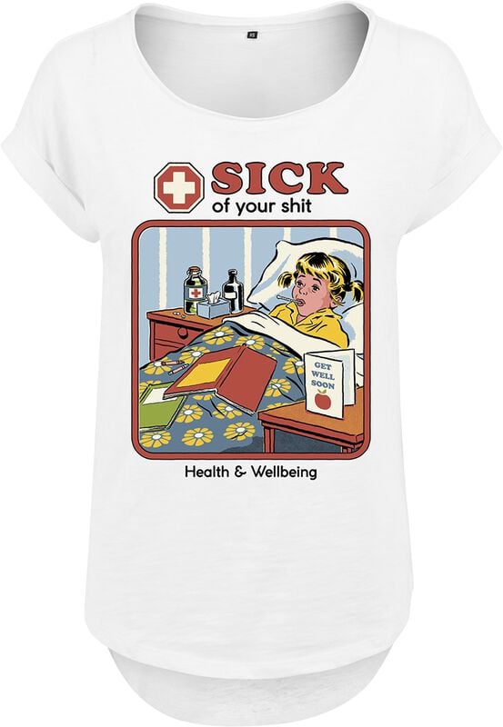 gothicana by emp "Sick Of Your Shit" T-Shirt white by Steven Rhodes