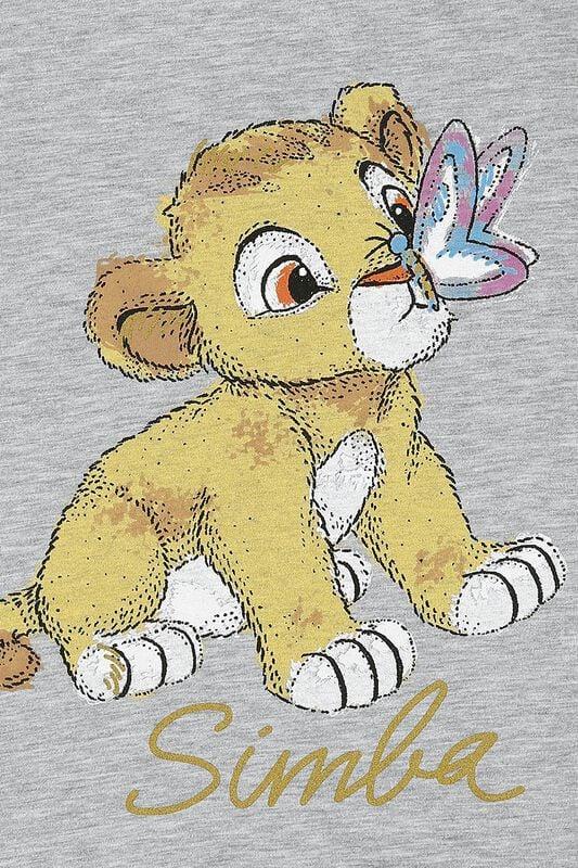 Gothicana By Emp "Simba - Baby" T-Shirt Mottled Grey By The Lion King