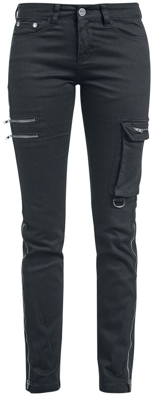 gothicana by emp "Skarlett - Black Jeans with Variable Hem" Jeans black by Black Premium by EMP