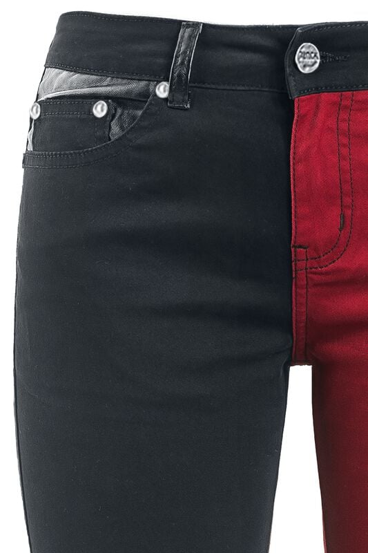 Gothicana By Emp "Skarlett" Cloth Trousers Black-red By Black Premium By EMP