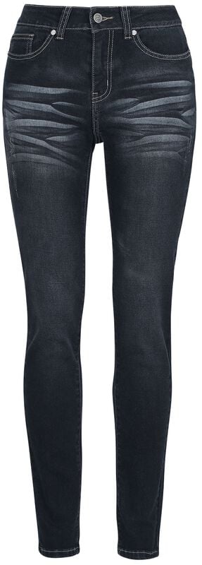 gothicana by emp "Skarlett - Dark-Blue Jeans with Wash" Jeans dark blue by RED by EMP