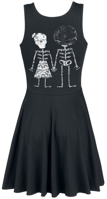 Gothicana By Emp "Skeletion Lovers" Mini Dress Black By Outer Vision