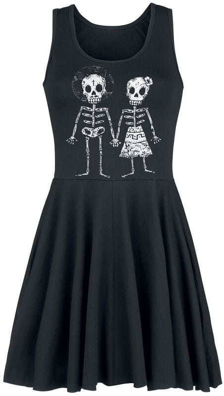 gothicana by emp "Skeletion Lovers" Mini Dress black by Outer Vision