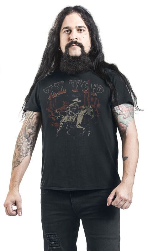 Gothicana By Emp "Skeleton Cowboy" T-Shirt Black By ZZ Top