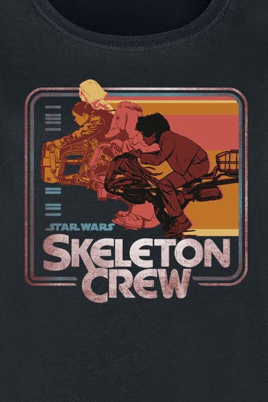 Gothicana By Emp "Skeleton Crew - Retro Riding" T-Shirt Black By Star Wars