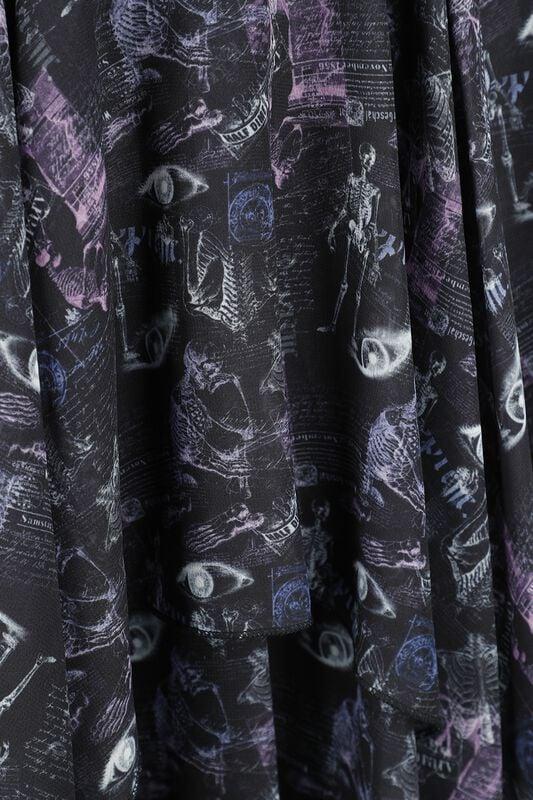 Gothicana By Emp "Skeleton Dress" Midi Dress Multicolour By Coven United