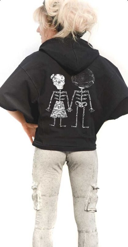 Gothicana By Emp "Skeleton Lovers Women's Hoodie" Hoodie Black By Outer Vision
