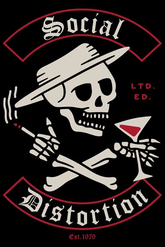 Gothicana By Emp "Skelly Banner" Hoodie Black By Social Distortion