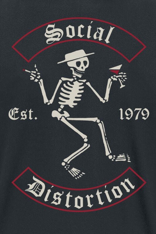 Gothicana By Emp "Skelly Banner" T-Shirt Black By Social Distortion