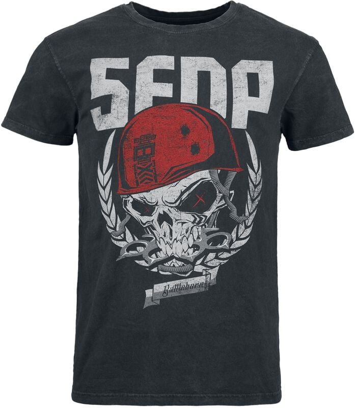 gothicana by emp "Skull Battleborn" T-Shirt charcoal by Five Finger Death Punch