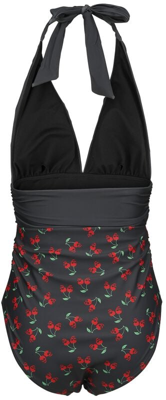 Gothicana By Emp "Skull Cherry Swimsuit" Swimsuit Black By Rock Rebel By EMP