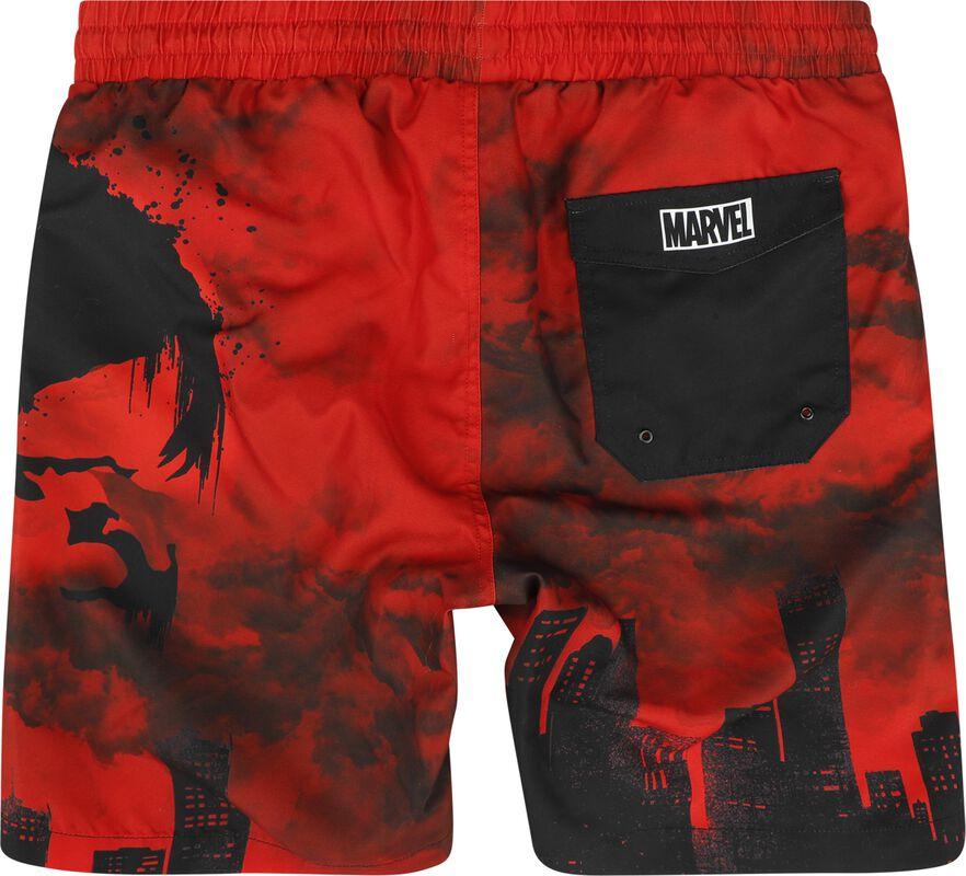 Gothicana By Emp "Skull - Red Desaster" Swim Shorts Multicolour By The Punisher