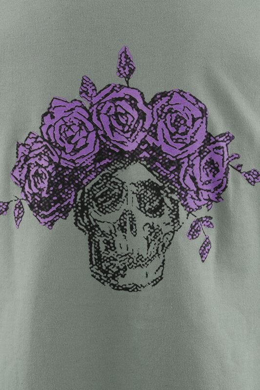 Gothicana By Emp "Skull & Rose 60th" Hoodie Green By Grateful Dead