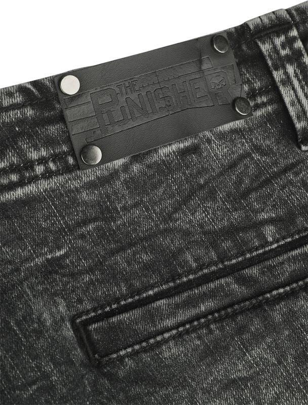 Gothicana By Emp "Skull" Shorts Black Denim By The Punisher