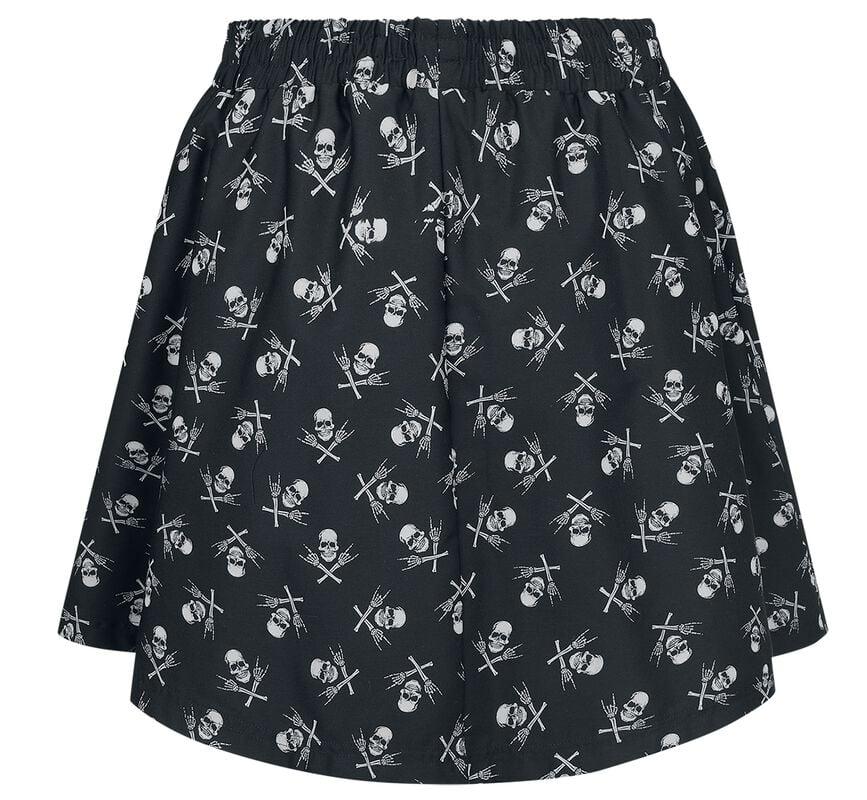 Gothicana By Emp "Skull Skirt" Mini Skirt Black By Black Premium By EMP