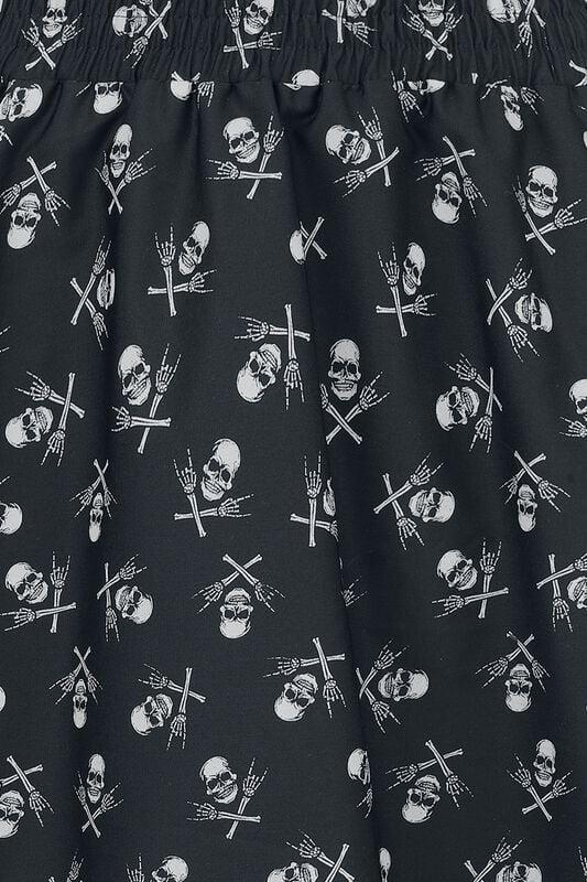 Gothicana By Emp "Skull Skirt" Mini Skirt Black By Black Premium By EMP
