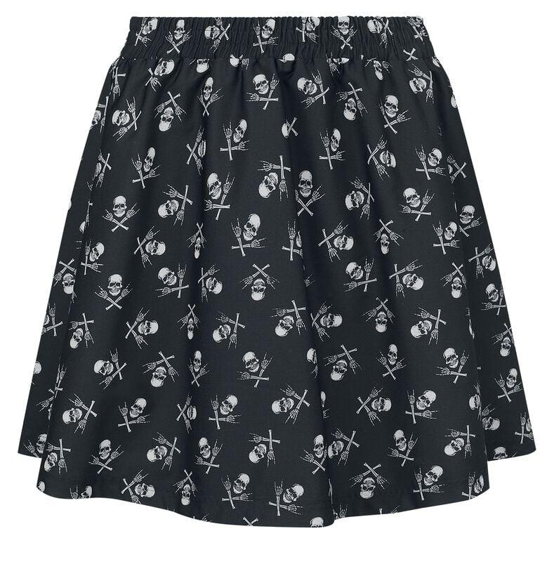 gothicana by emp "Skull Skirt" Mini Skirt black by Black Premium by EMP