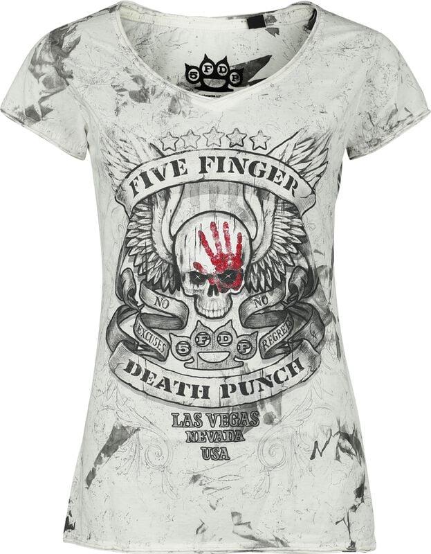 gothicana by emp "Skull" T-Shirt white-grey by Five Finger Death Punch