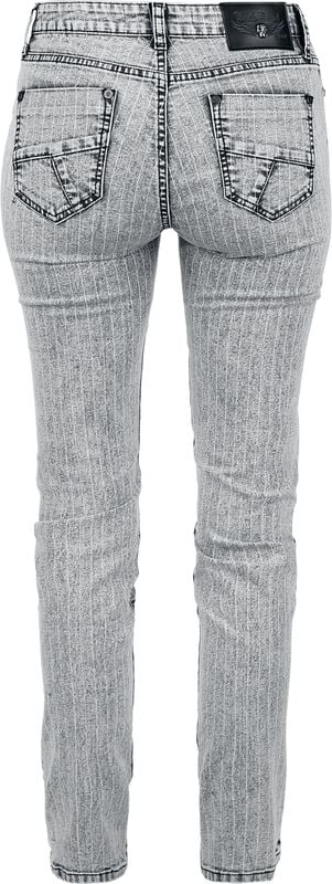 Gothicana By Emp "Skulls & Details" Jeans Black By Rock Rebel By EMP