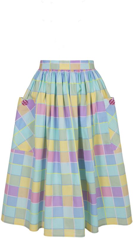 gothicana by emp "Skye Skirt" Midi Skirt multicolour by Hell Bunny