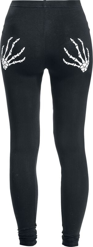 Gothicana By Emp "Slashed Skull" Leggings Black By Banned Alternative