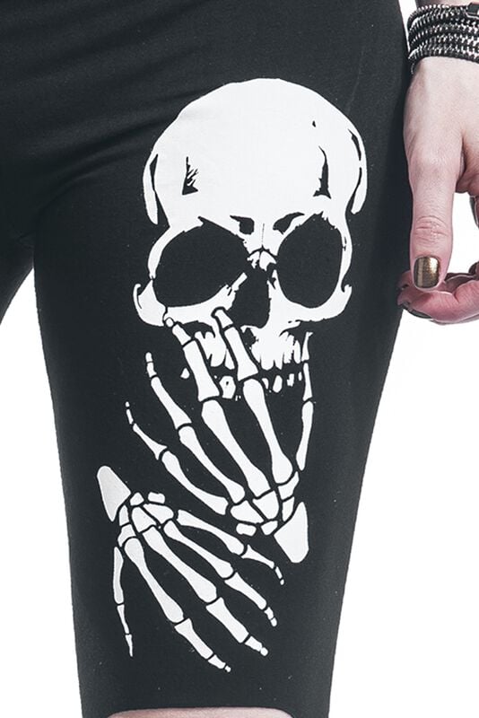 Gothicana By Emp "Slashed Skull" Leggings Black By Banned Alternative