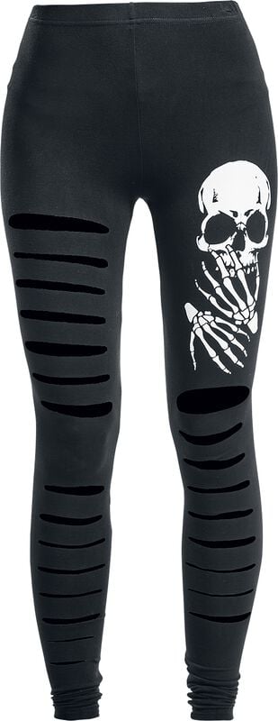 gothicana by emp "Slashed Skull" Leggings black by Banned Alternative