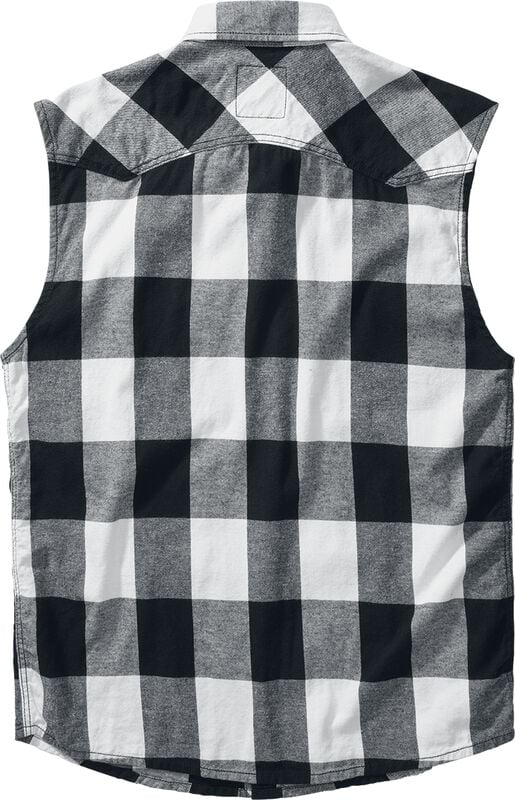 Gothicana By Emp "Sleeveless Checked Shirt" Short-sleeved Shirt Black-white By Brandit