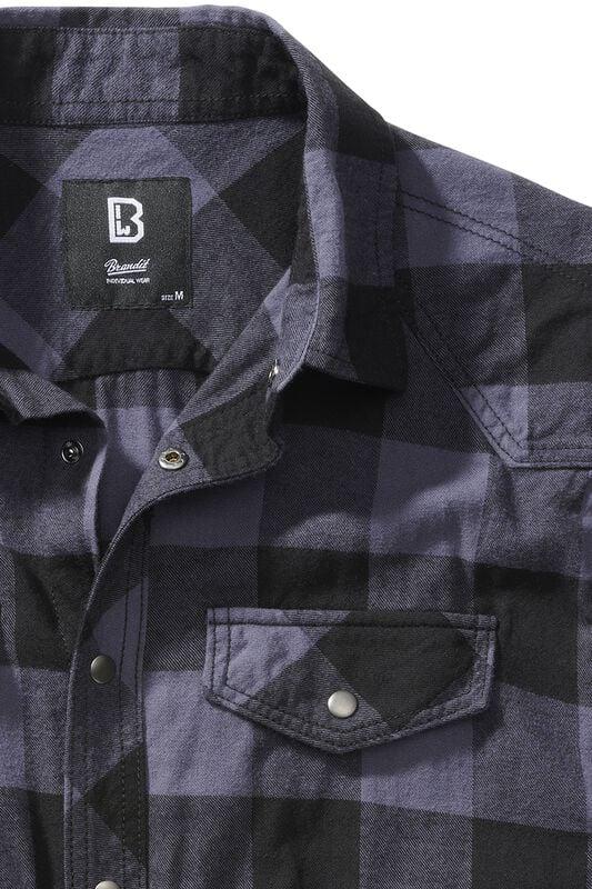 Gothicana By Emp "Sleeveless Checked Shirt" Short-sleeved Shirt Black-grey By Brandit