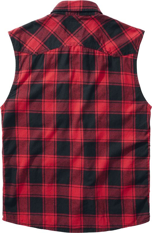 Gothicana By Emp "Sleeveless Checked Shirt" Short-sleeved Shirt Red-black By Brandit