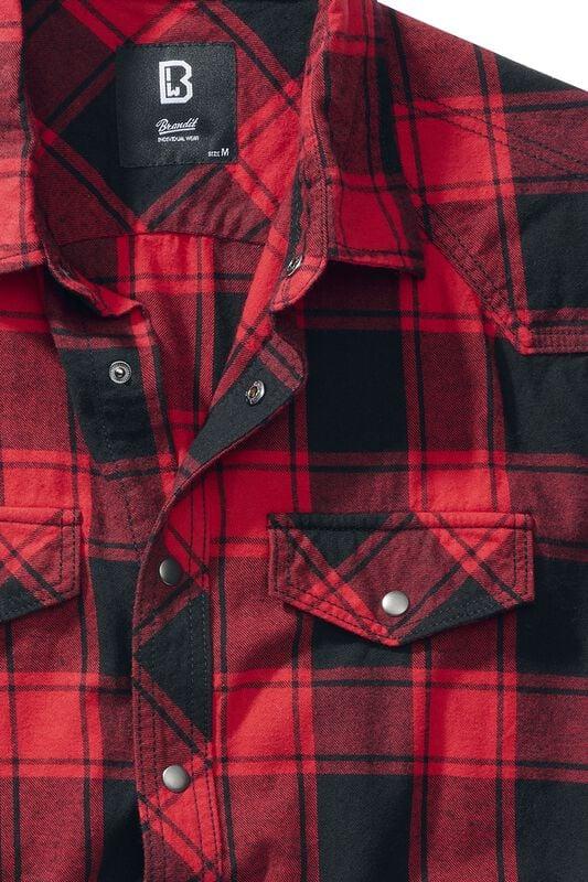 Gothicana By Emp "Sleeveless Checked Shirt" Short-sleeved Shirt Red-black By Brandit