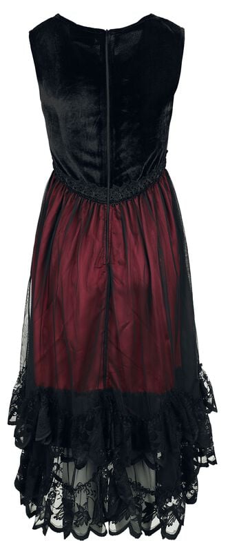 Gothicana By Emp "Sleeveless Lace Dress" Midi Dress Black-red By Gothicana By EMP