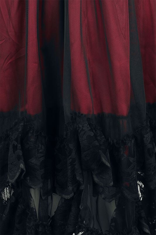 Gothicana By Emp "Sleeveless Lace Dress" Midi Dress Black-red By Gothicana By EMP