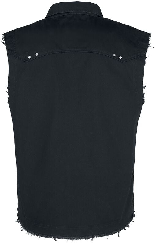 Gothicana By Emp "Sleeveless Vintage Shirt" Short-sleeved Shirt Black By Brandit