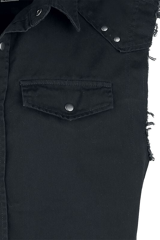 Gothicana By Emp "Sleeveless Vintage Shirt" Short-sleeved Shirt Black By Brandit