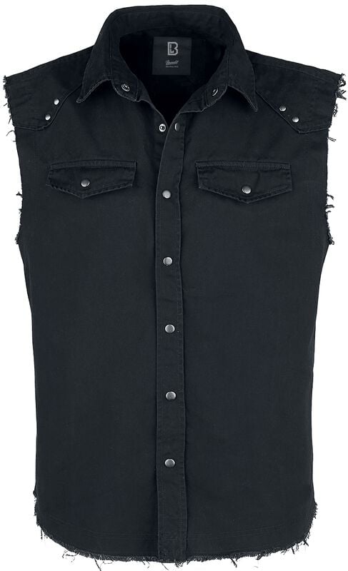 gothicana by emp "Sleeveless Vintage Shirt" Short-sleeved Shirt black by Brandit