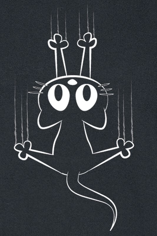 Gothicana By Emp "Slipping Cat" T-Shirt Black By Tierisch