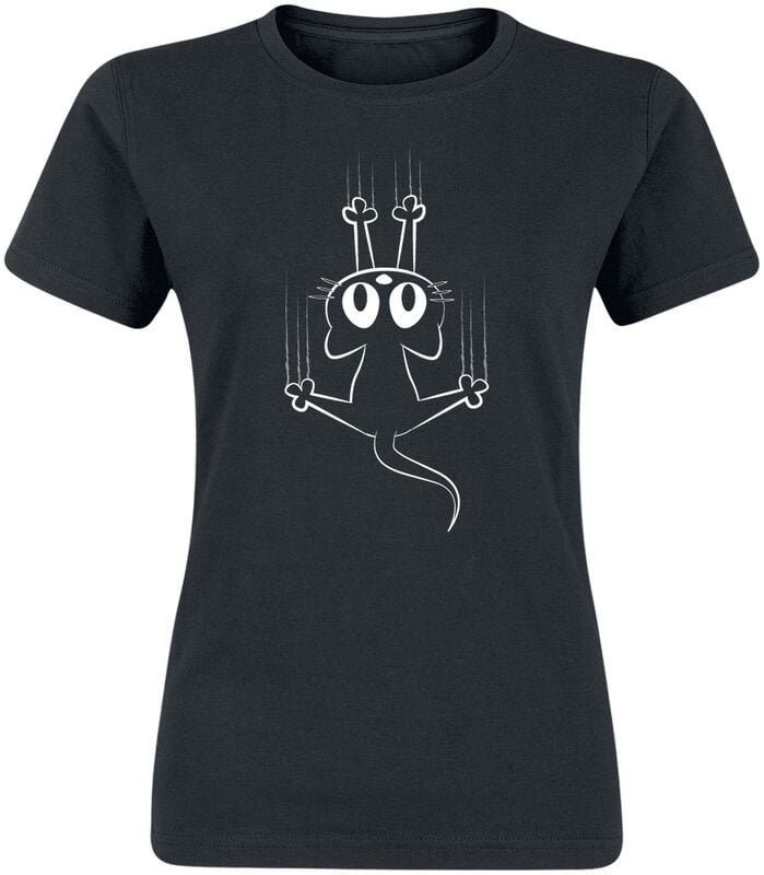 gothicana by emp "Slipping Cat" T-Shirt black by Tierisch