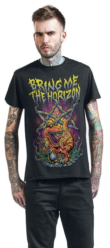 Gothicana By Emp "Smoking Dinosaur" T-Shirt Black By Bring Me The Horizon