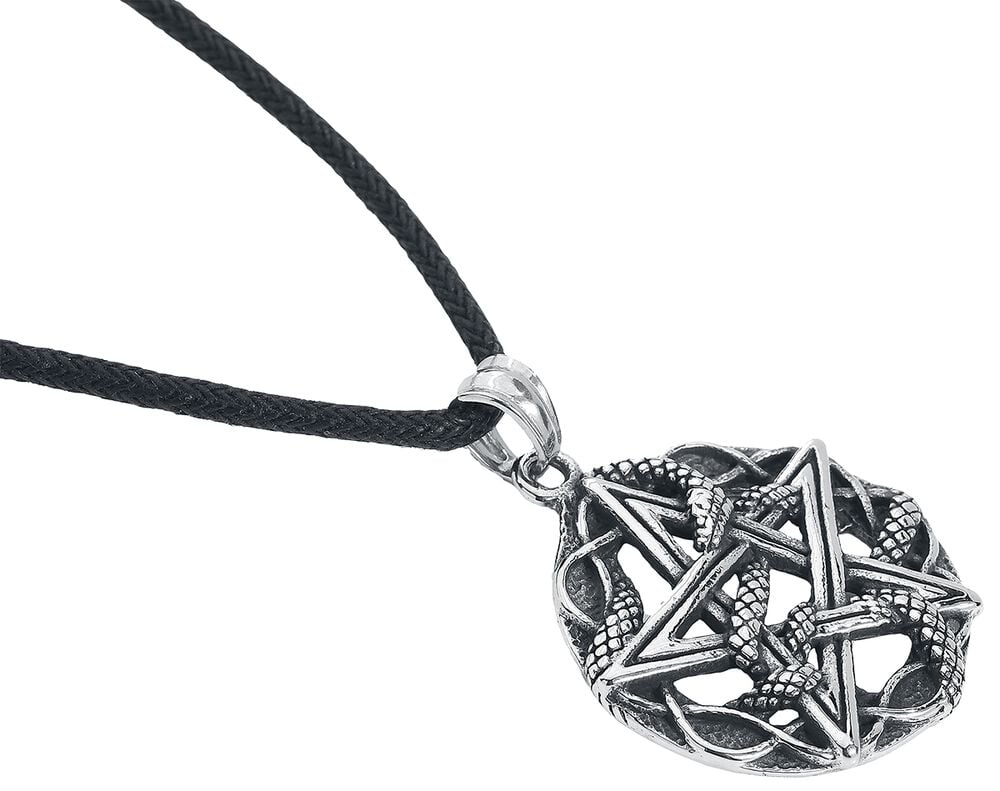 Gothicana By Emp "Snake Pentagram" Necklace Silver-coloured By EtNox Hard And Heavy