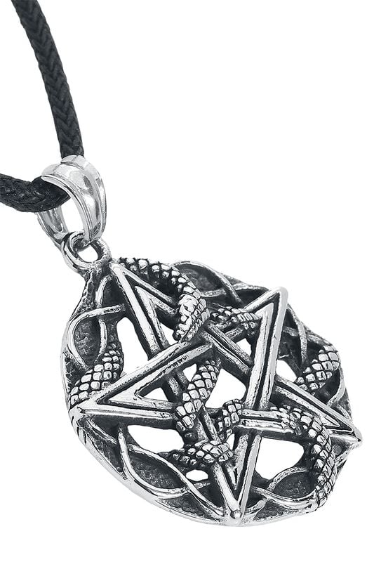 Gothicana By Emp "Snake Pentagram" Necklace Silver-coloured By EtNox Hard And Heavy