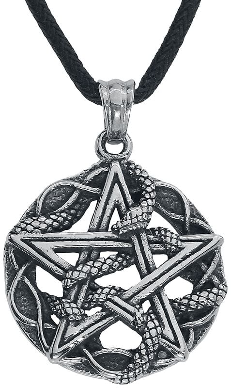 gothicana by emp "Snake Pentagram" Necklace silver-coloured by etNox hard and heavy