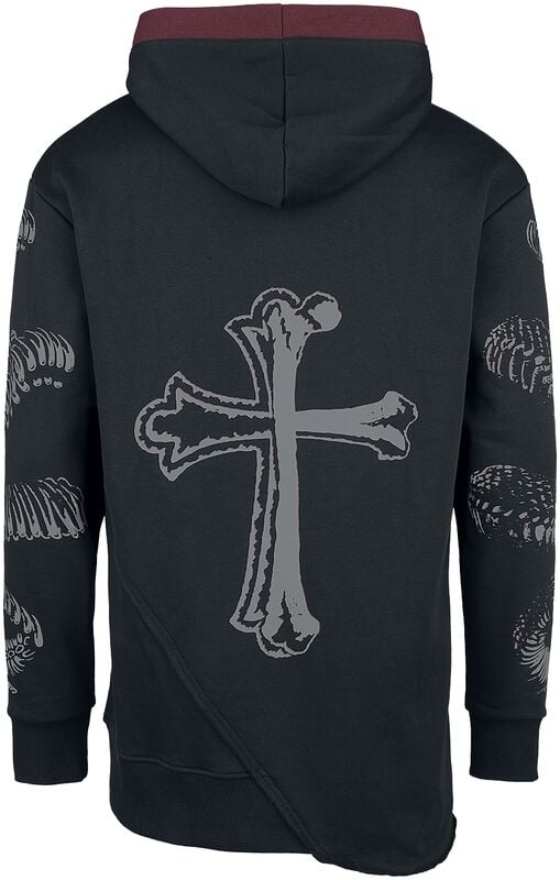 Gothicana By Emp "Snake Print Hoodie" Hoodie Black By Black Premium By EMP